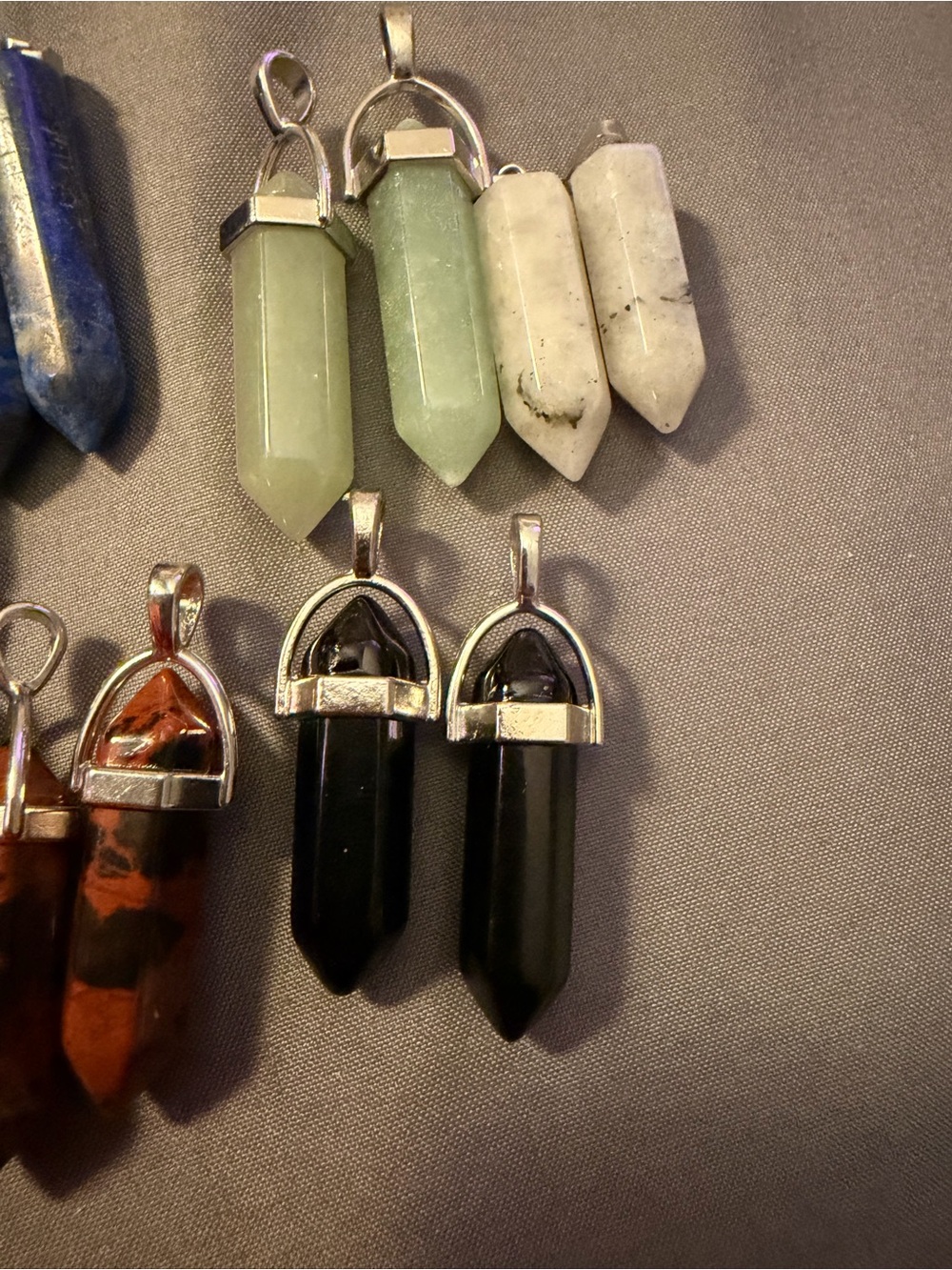Assorted Gemstone Pendant Set - Multi Color - Picture 2 of 6